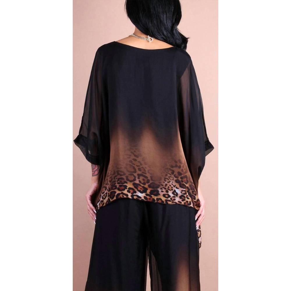 NEW GIGI MODA seta savanna kaftan top in black - Picture 3 of 4